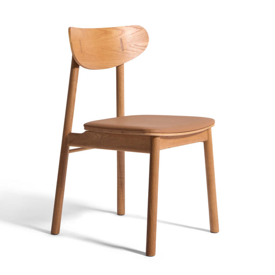 Struktur-Esszimmerstuhl, Eiche | PU-Leder