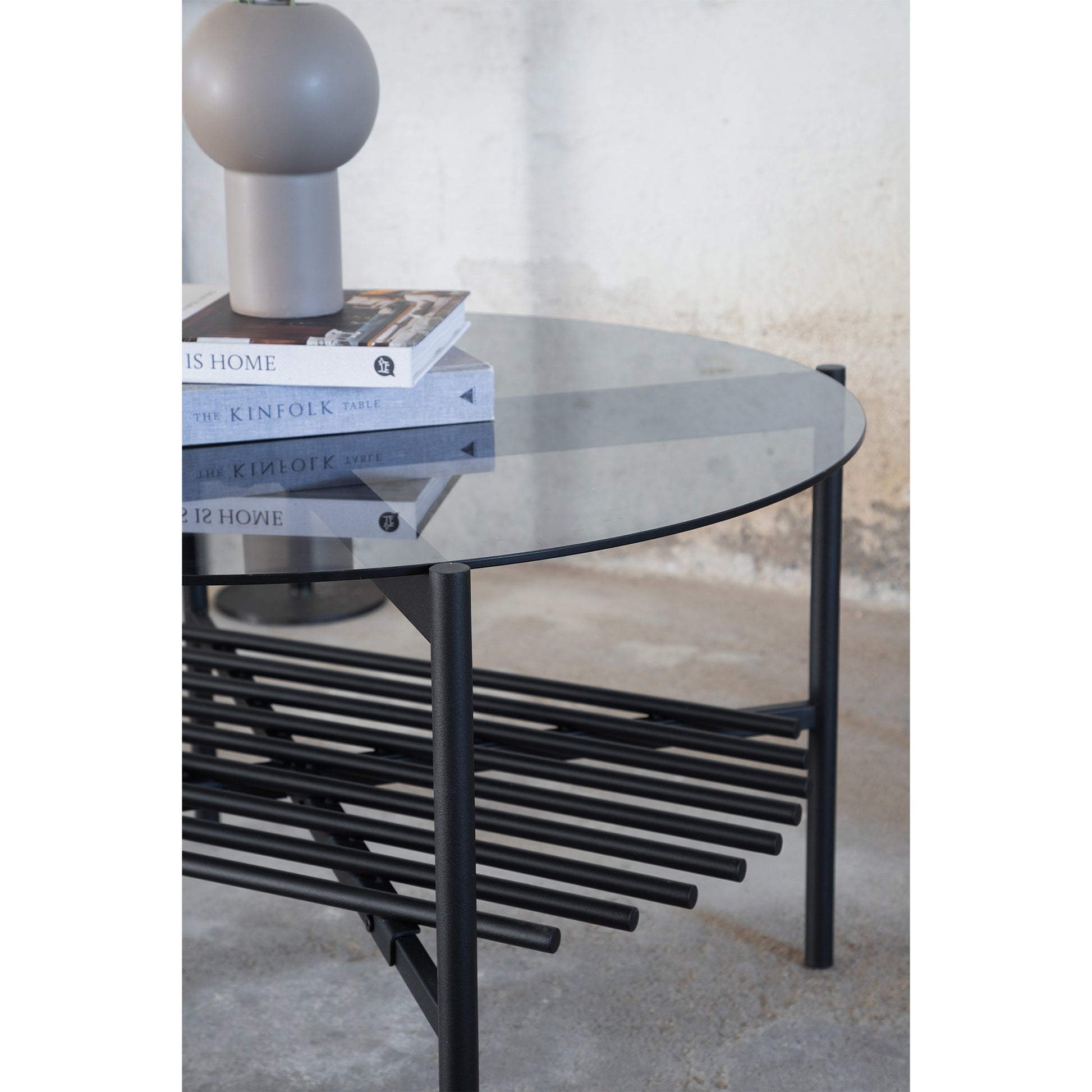 Von Staf sofabord, glas | Ø80 - Møbelkompagniet