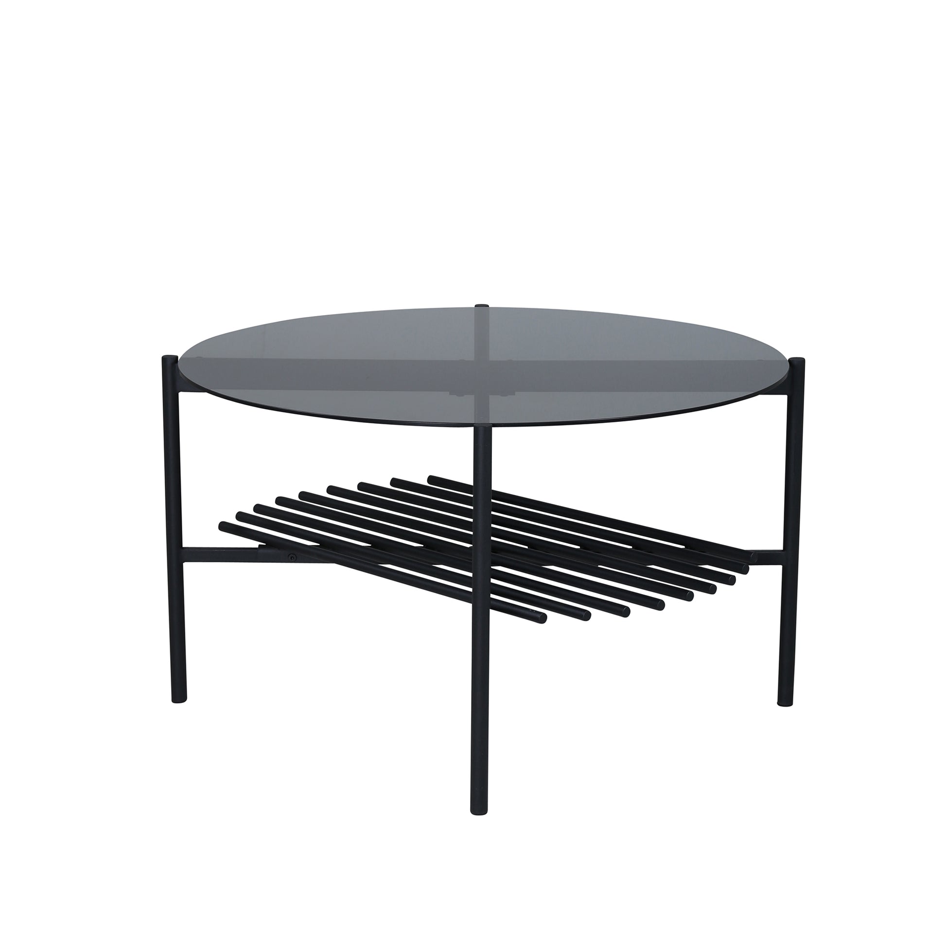 Von Staf sofabord, glas | Ø80 - Møbelkompagniet