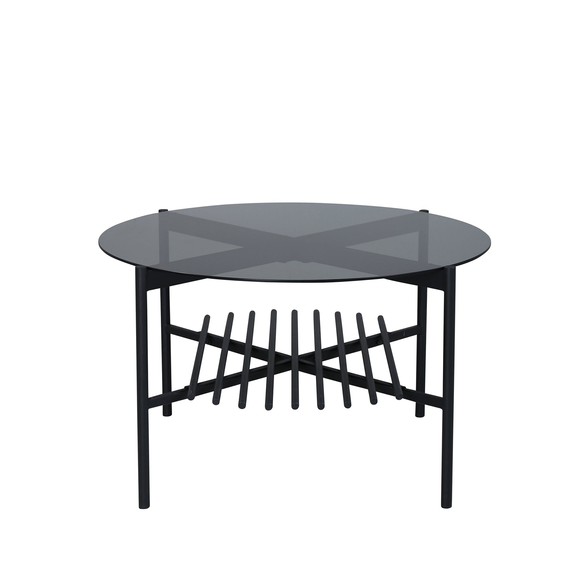Von Staf sofabord, glas | Ø80 - Møbelkompagniet