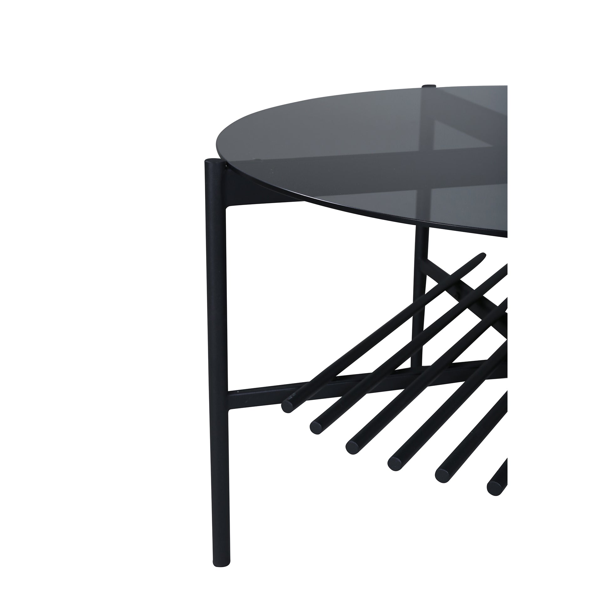 Von Staf sofabord, glas | Ø80 - Møbelkompagniet