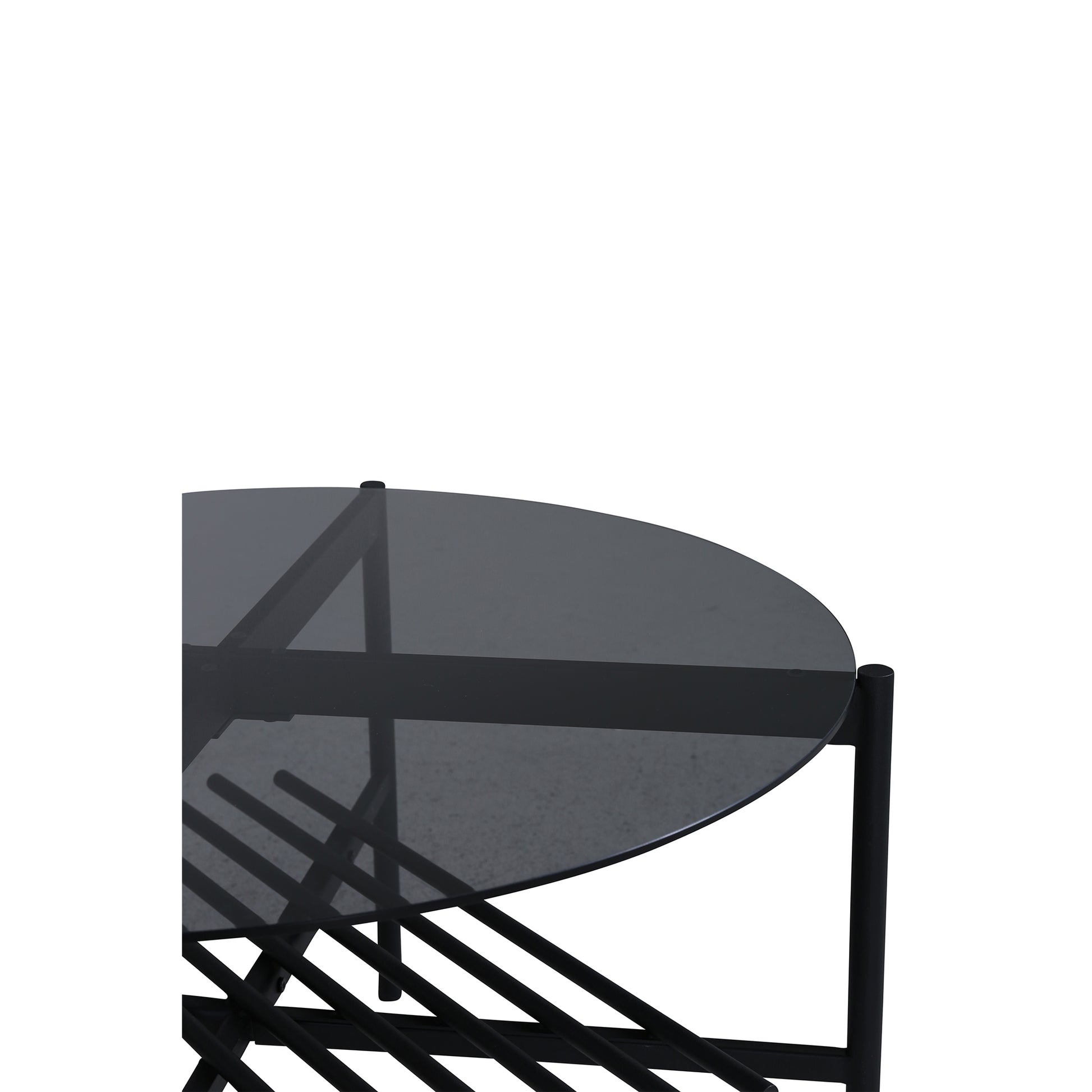 Von Staf sofabord, glas | Ø80 - Møbelkompagniet