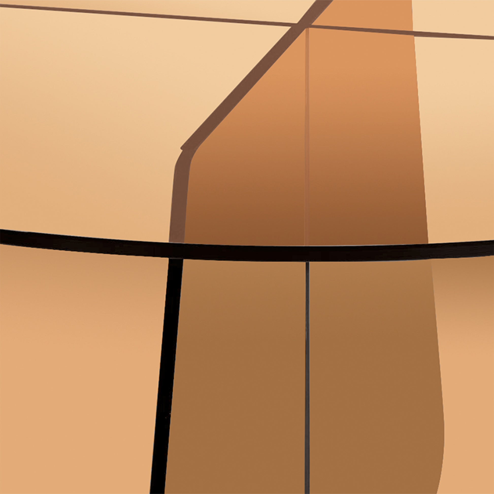 Arco sofabord, glas | Ø80 - Møbelkompagniet