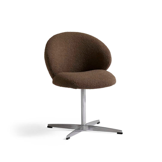 Swivo Esszimmerstuhl, Drehfunktion | Amiya Bouclé Braun