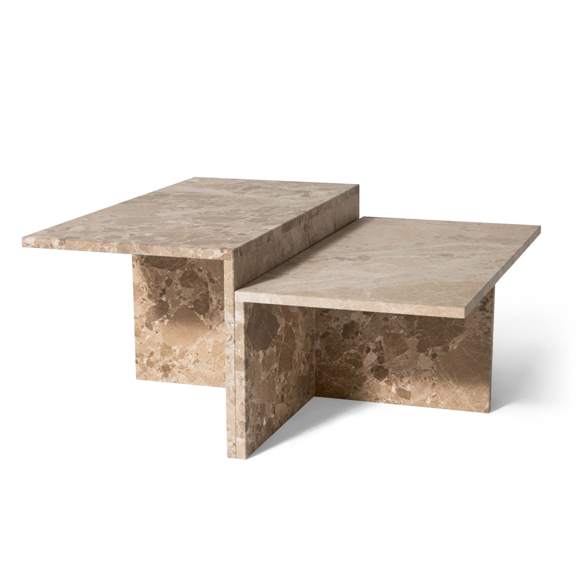 Velasca sofabordssæt, latte marmor | 90x90 - Møbelkompagniet