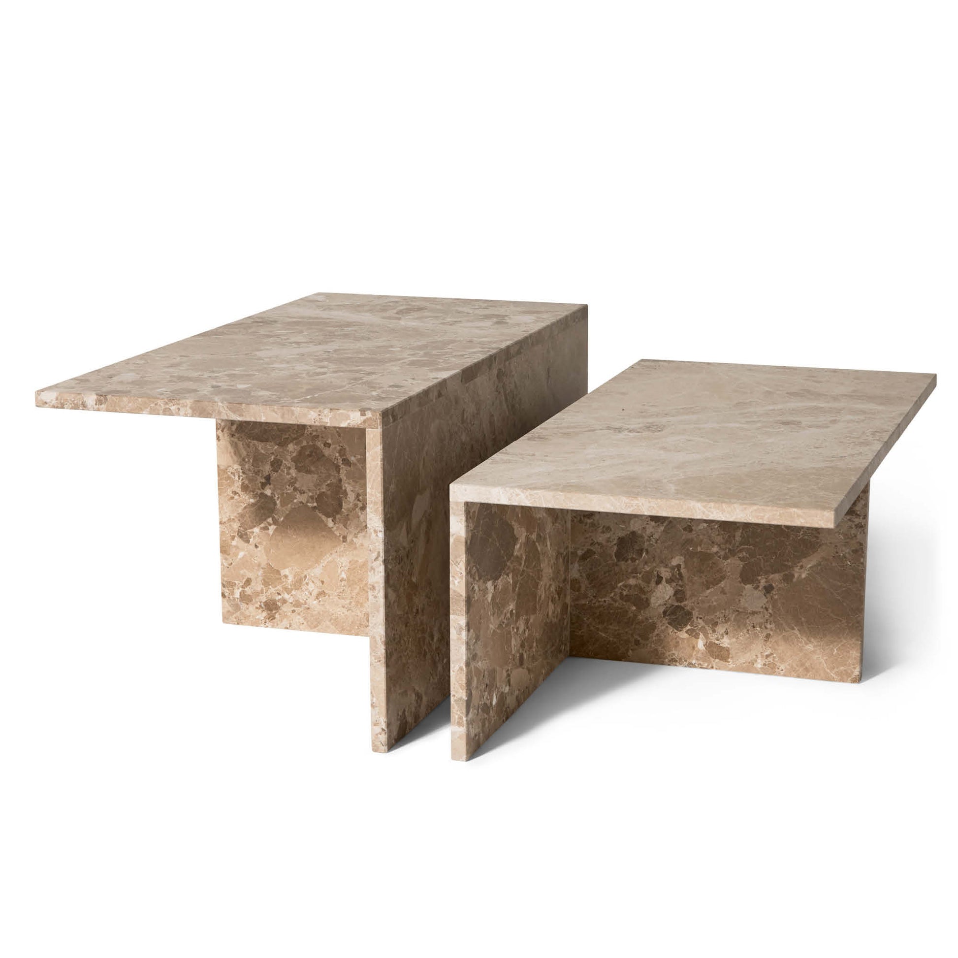 Velasca sofabordssæt, latte marmor | 90x90 - Møbelkompagniet