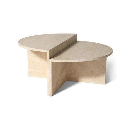 Velasca Couchtisch-Set, Travertin-Marmor | Ø95