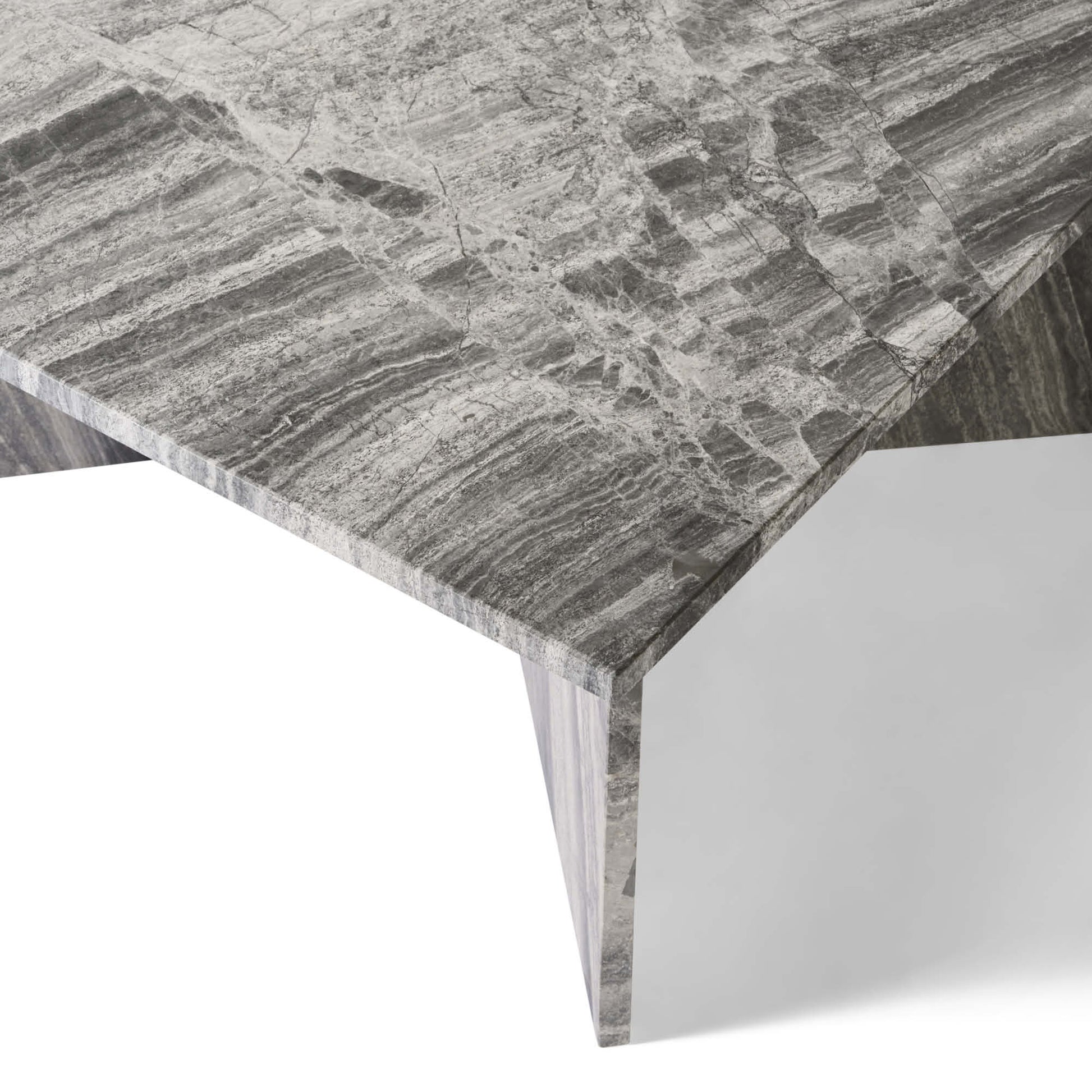 Vega sofabord, river grey marmor | 90x90 - Møbelkompagniet