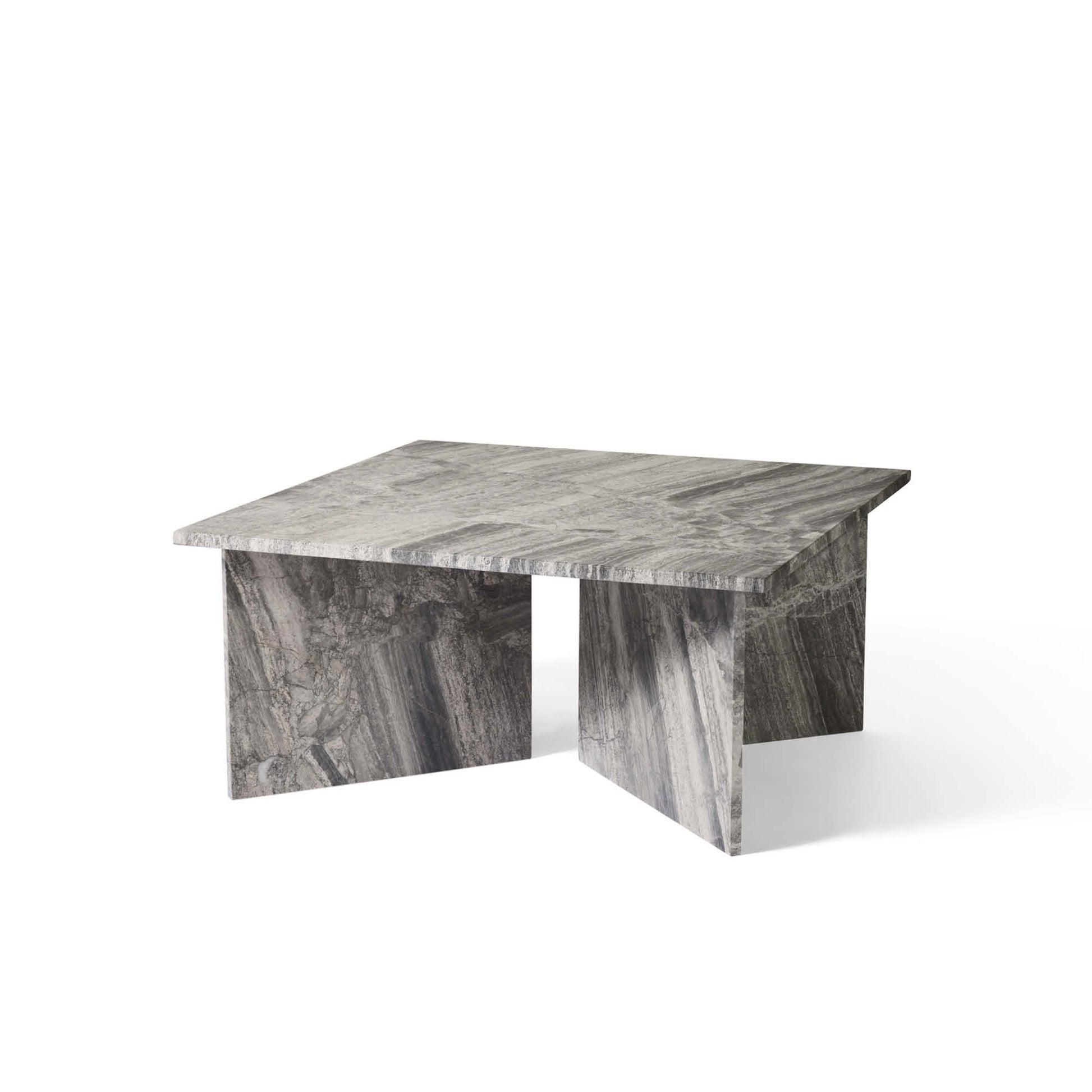 Vega sofabord, river grey marmor | 90x90 - Møbelkompagniet