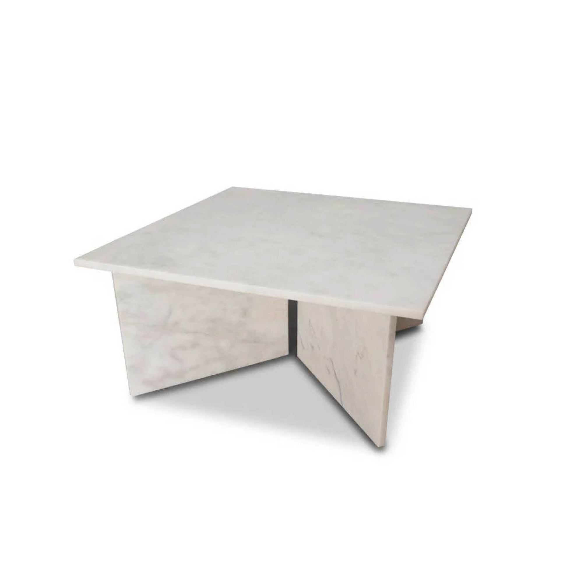 Vega sofabord, hvid marmor | 90x90 - Møbelkompagniet