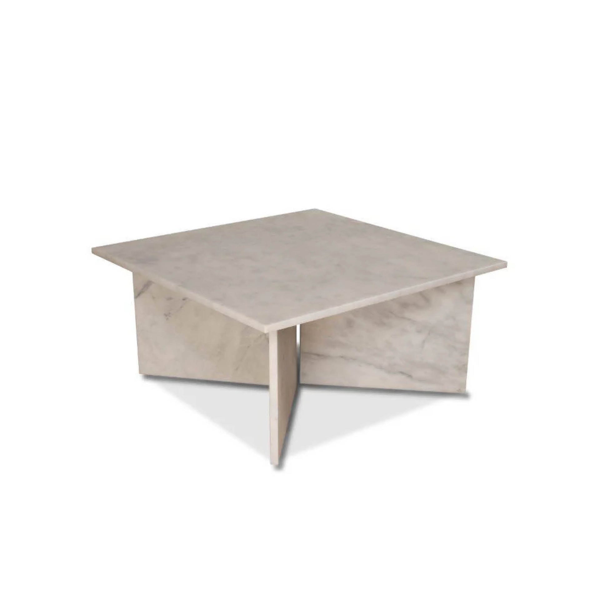 Vega sofabord, hvid marmor | 90x90 - Møbelkompagniet