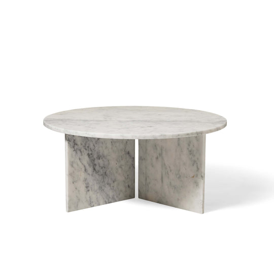 Vega Couchtisch, weißer Marmor | Ø90