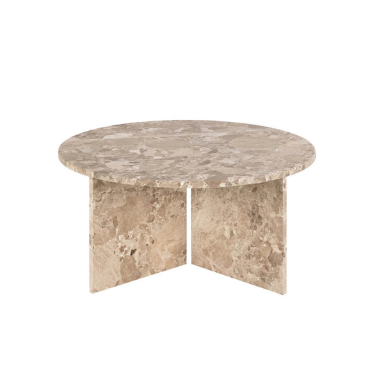 Vega Couchtisch, Latte-Marmor | Ø90