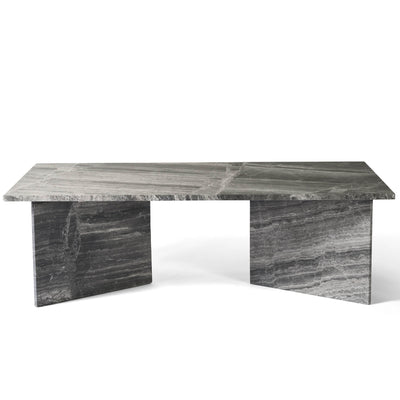 Vega Couchtisch, flussgrauer Marmor | 140x70