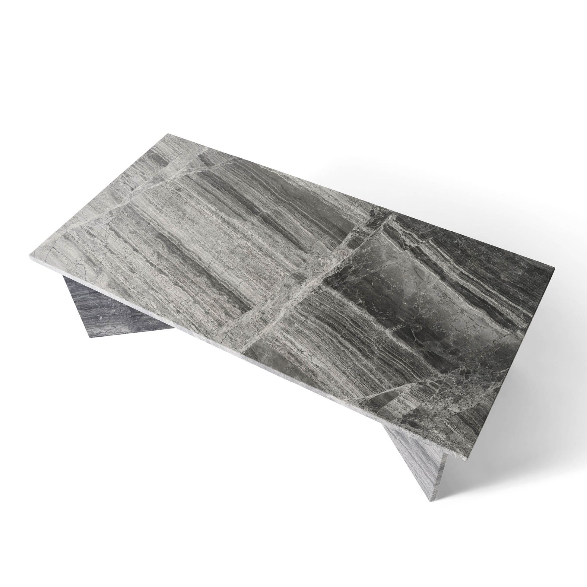 Vega sofabord, river grey marmor | 140x70 - Møbelkompagniet