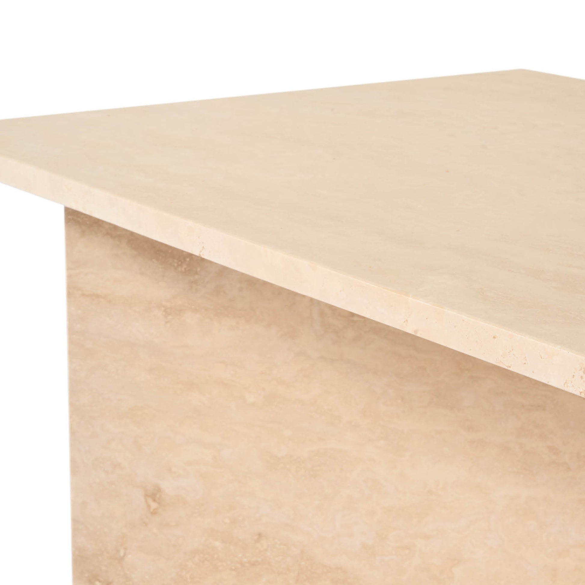 Vega sofabord, travertin marmor | 140x70 - Møbelkompagniet