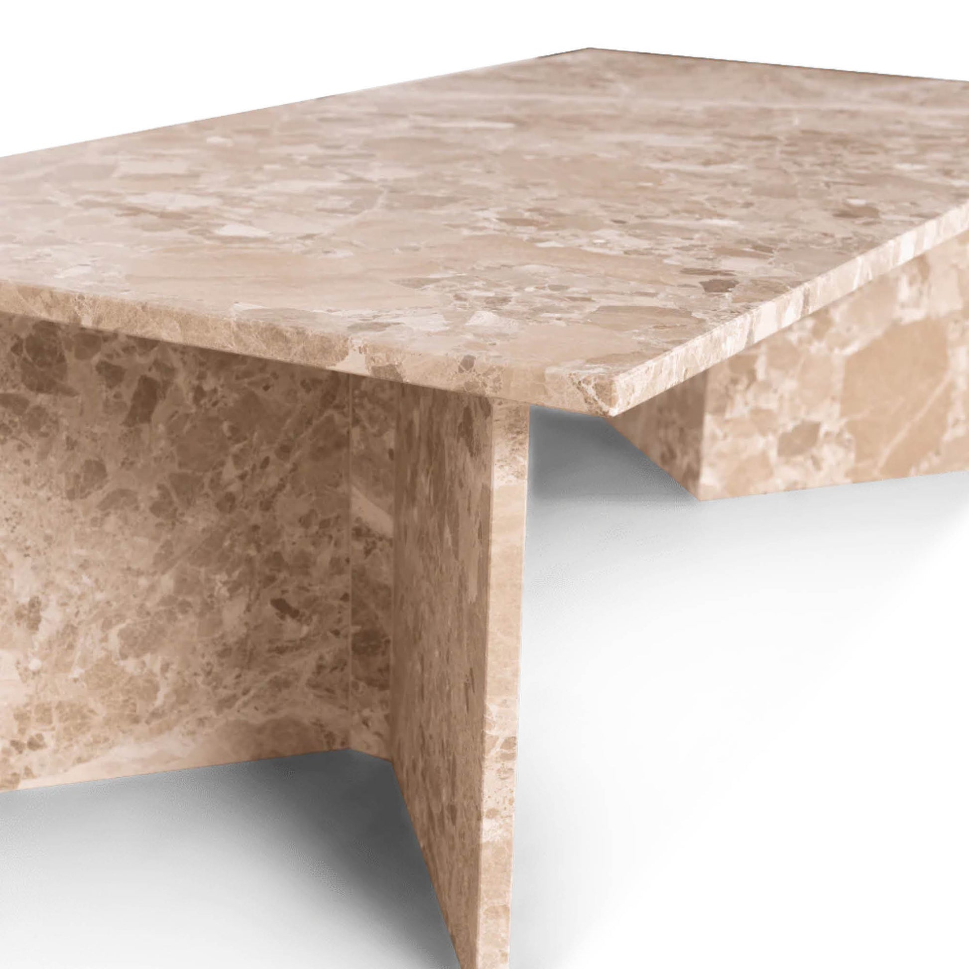 Vega sofabord, latte marmor | 140x70 - Møbelkompagniet
