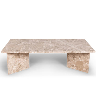 Vega Couchtisch, Marmor latte | 140x70