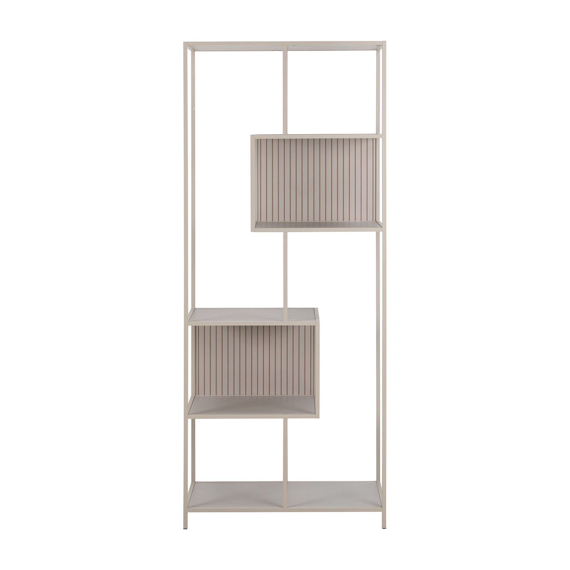 Seaford reol, 5 Hylde | vendbar bagpanel | 185x77 - Møbelkompagniet