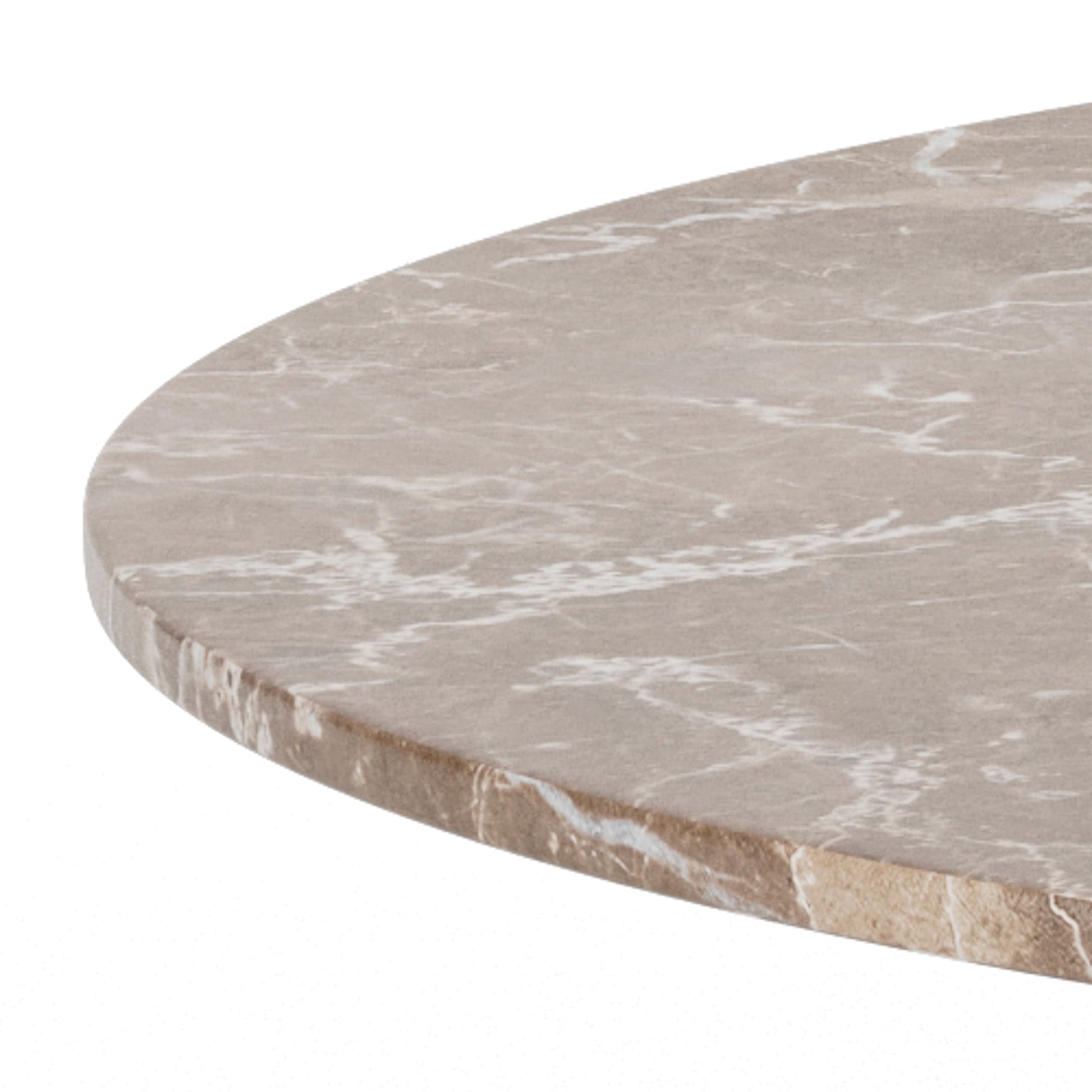 Strata sofabord, marmor emperador | Glas | Ø80 - Møbelkompagniet