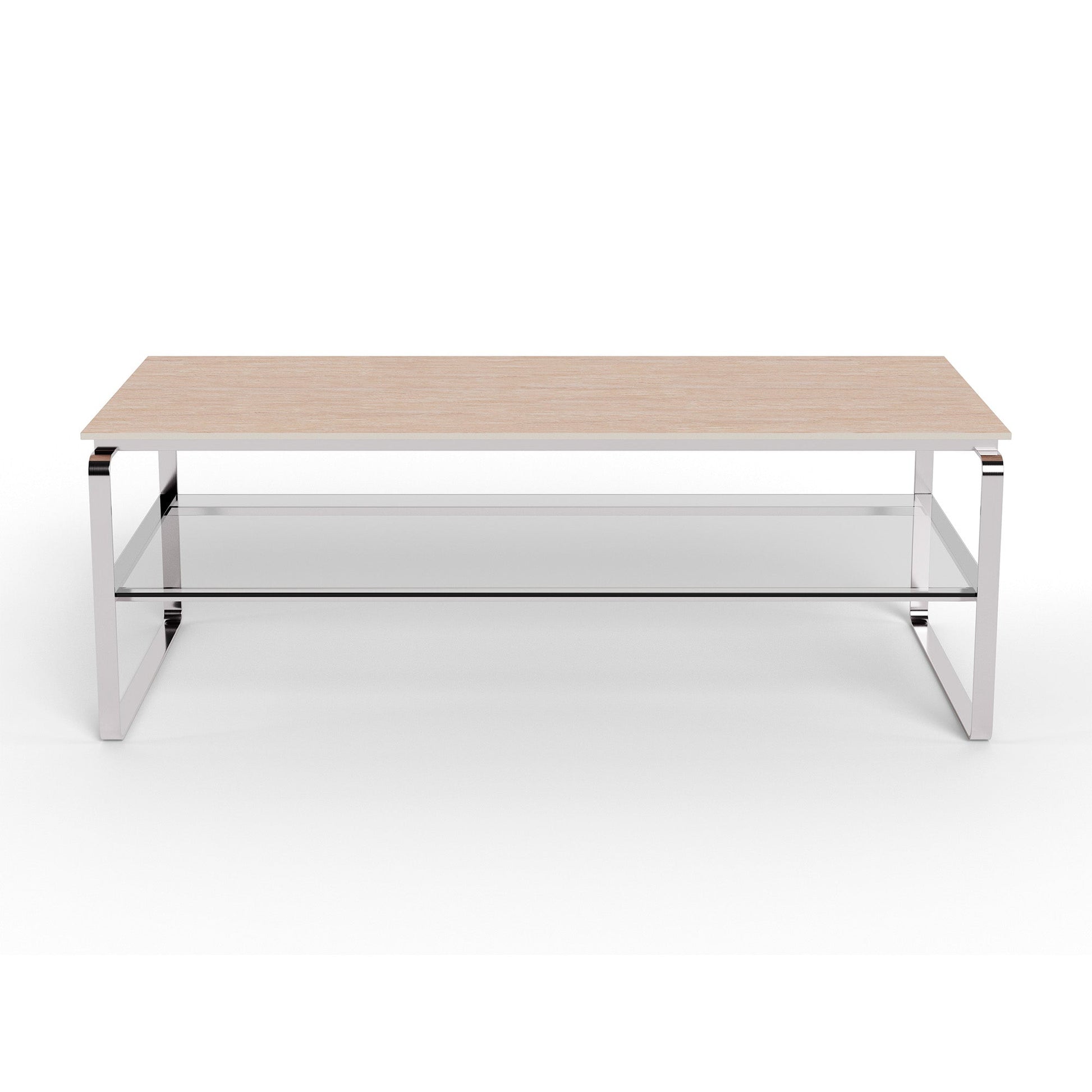 Strata sofabord, keramik travertin | Glas | 120x60 - Møbelkompagniet