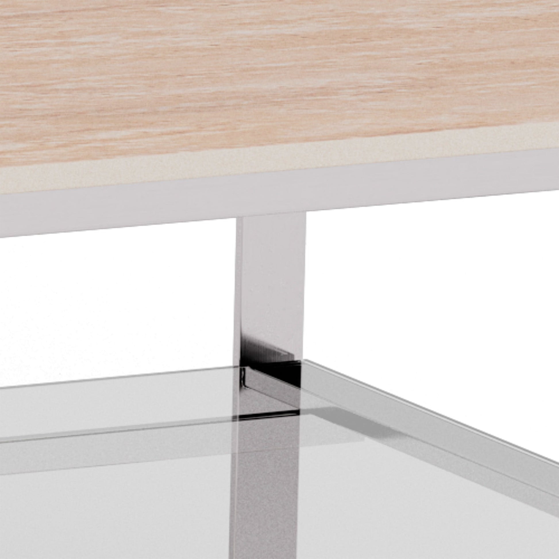 Strata sofabord, keramik travertin | Glas | 120x60 - Møbelkompagniet