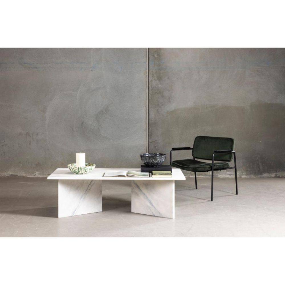 Vega hvidt marmor sofabord, 140x70 - Møbelkompagniet