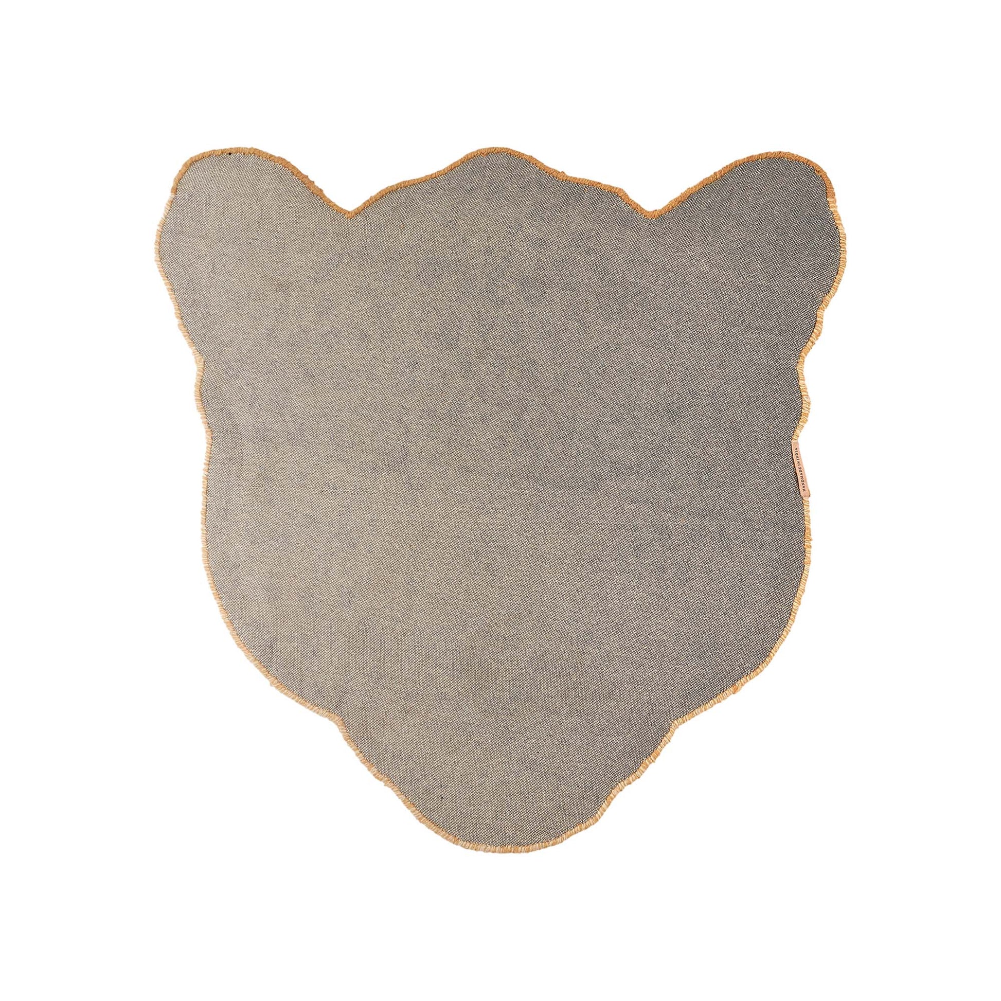Leopardhoved tæppe, Doing Goods - 100x105 cm - Møbelkompagniet
