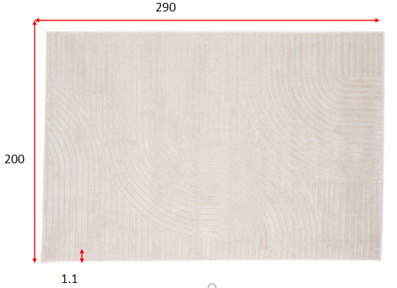 Vince tæppe 290x200 hvid - Møbelkompagniet