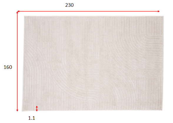 Vince tæppe 230x160 hvid - Møbelkompagniet