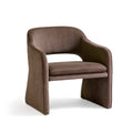 Plush Loungesessel, Modern Cord Dunkelbeige