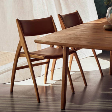 Roots-Esszimmerstuhl, Natureiche | Cognac-Leder