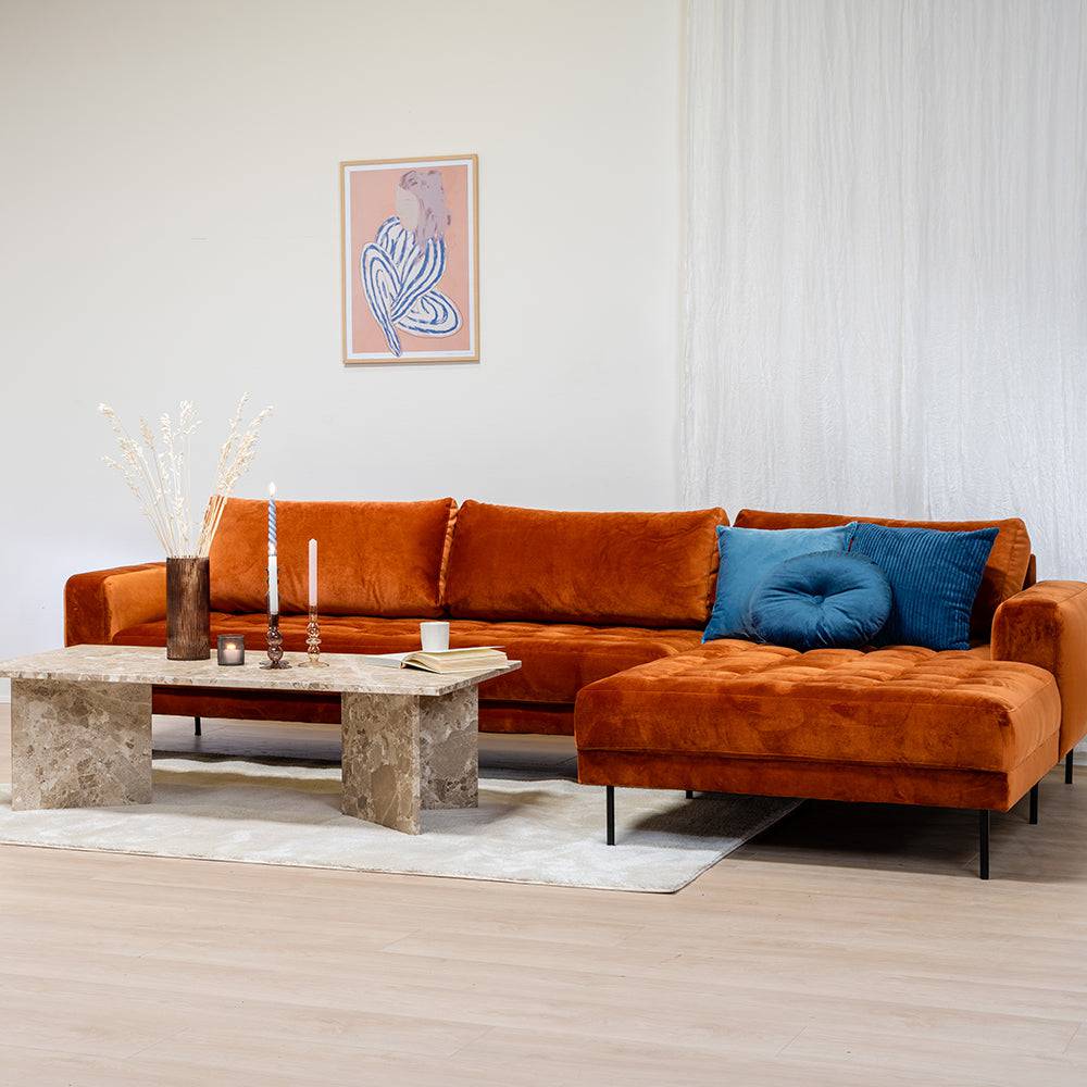 Vega latte marmor sofabord, 140x70 - Møbelkompagniet